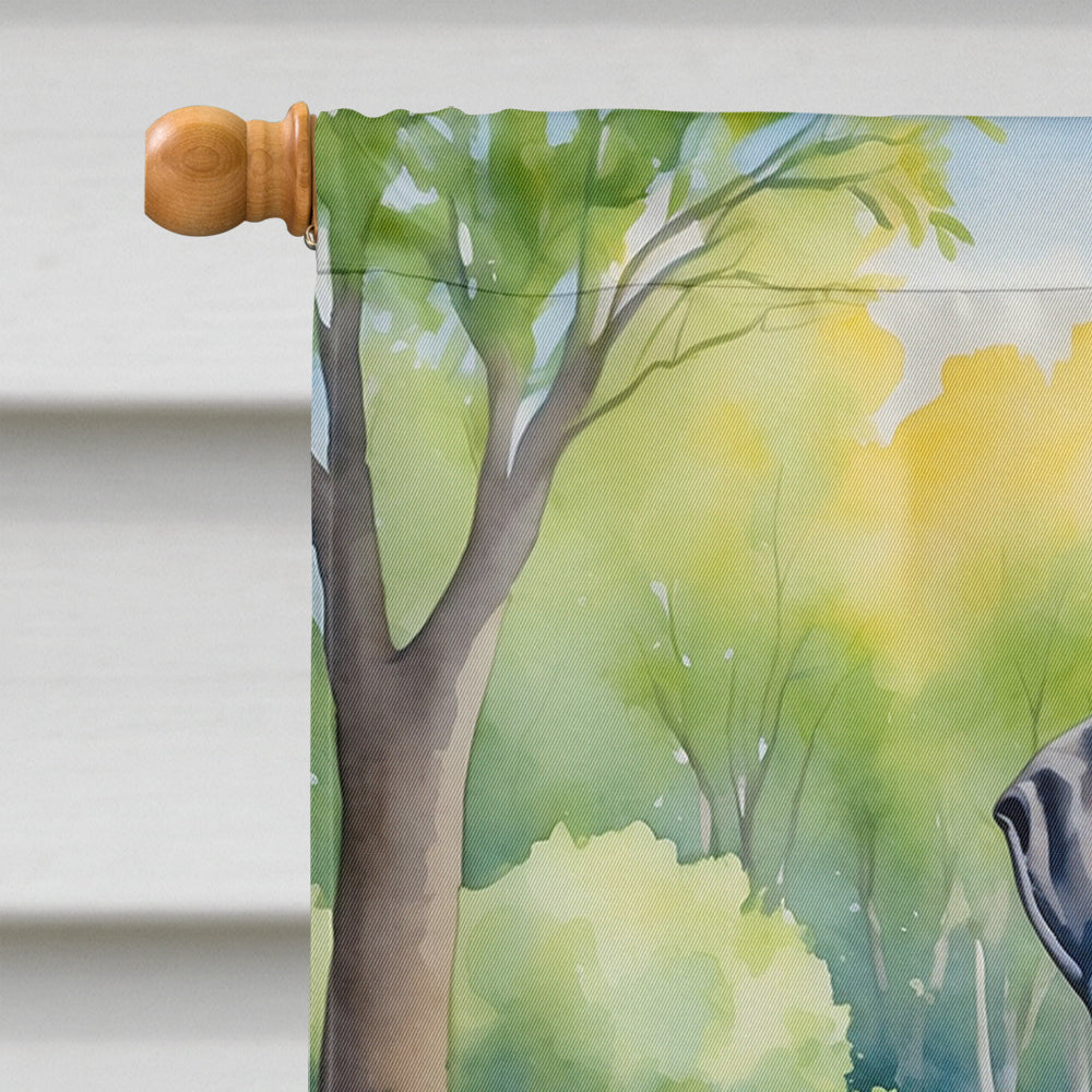 Great Dane Spring Path House Flag 28x40 Porch Sleeve Pole Decorative Outside Yard Banner Artwork Wall Hanging, Polyester