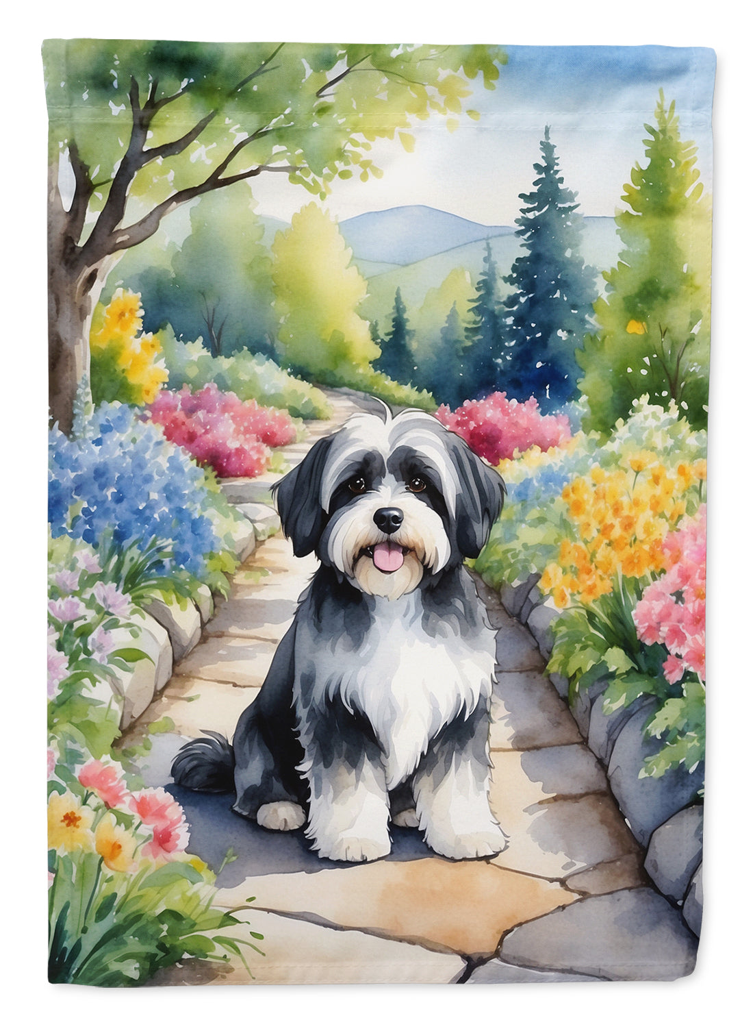 Havanese Spring Path Garden Flag Mailbox Decorative Yard Banner Outside Patio Artwork for Flower Beds, Garden Size, Multicolor