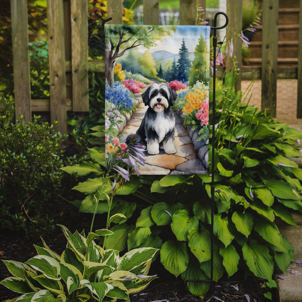 Havanese Spring Path Garden Flag Mailbox Decorative Yard Banner Outside Patio Artwork for Flower Beds, Garden Size, Multicolor
