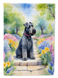 Kerry Blue Terrier Spring Path Garden Flag Mailbox Decorative Yard Banner Outside Patio Artwork for Flower Beds, Garden Size, Multicolor