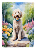 Labradoodle Spring Path Garden Flag Mailbox Decorative Yard Banner Outside Patio Artwork for Flower Beds, Garden Size, Multicolor