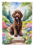 Labradoodle Spring Path Garden Flag Mailbox Decorative Yard Banner Outside Patio Artwork for Flower Beds, Garden Size, Multicolor