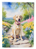 Labrador Retriever Spring Path Garden Flag Mailbox Decorative Yard Banner Outside Patio Artwork for Flower Beds, Garden Size, Multicolor