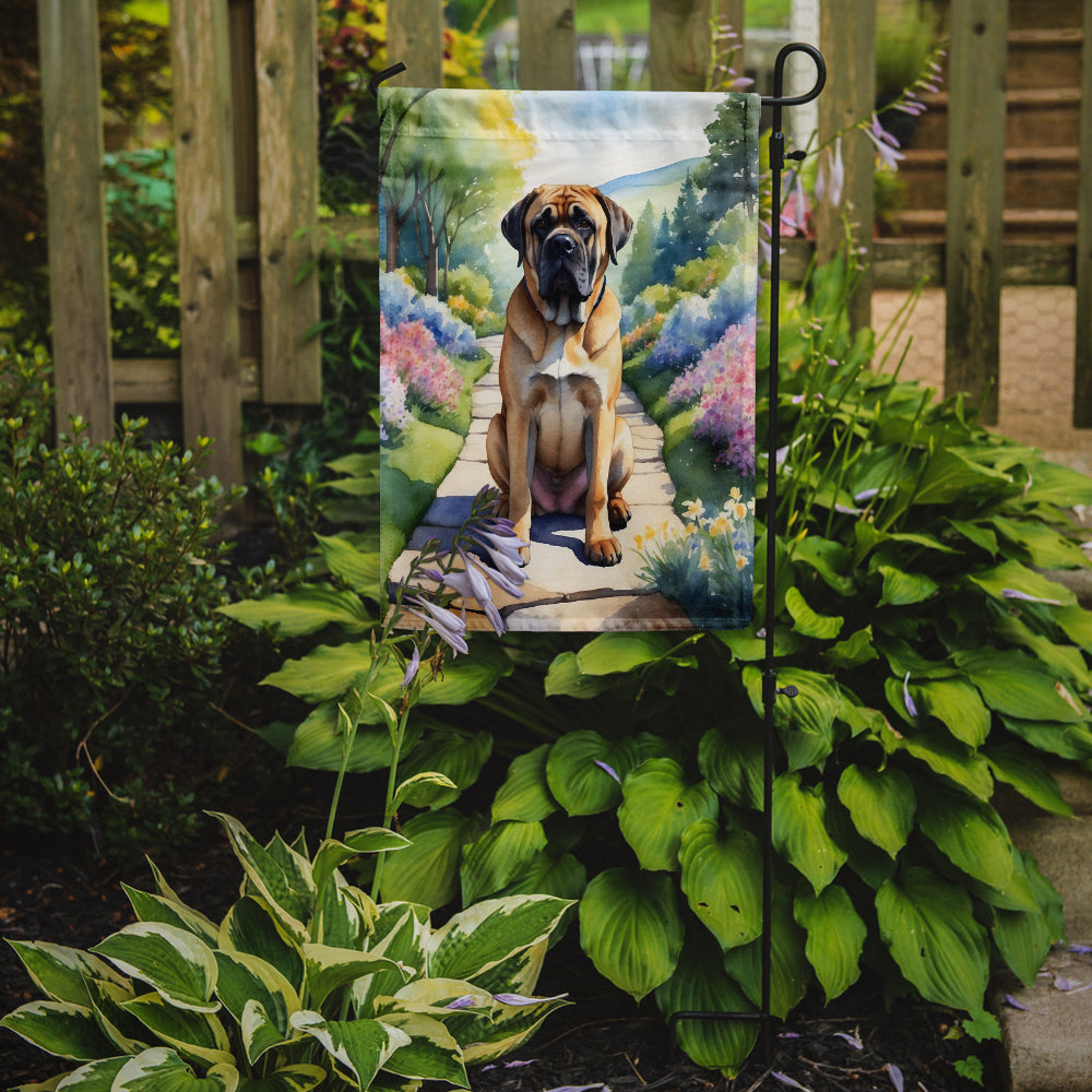 Mastiff Spring Path Garden Flag Mailbox Decorative Yard Banner Outside Patio Artwork for Flower Beds, Garden Size, Multicolor