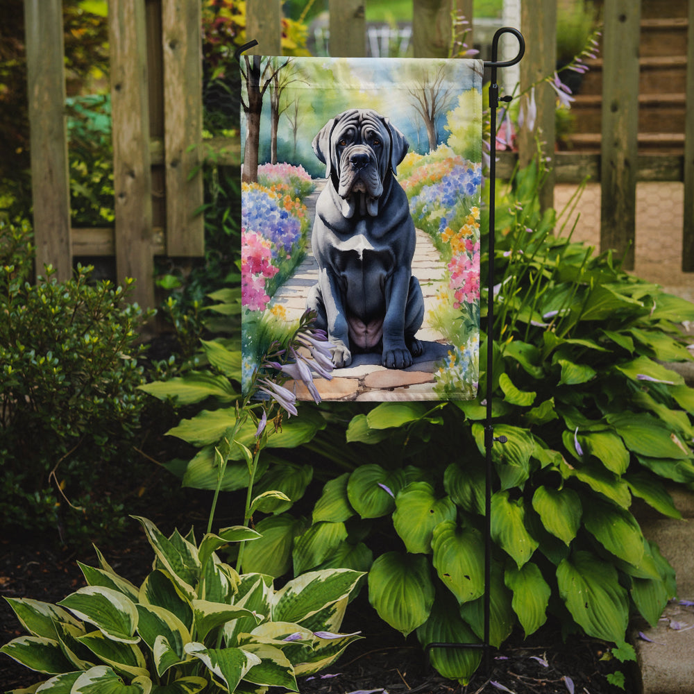 Neapolitan Mastiff Spring Path Garden Flag Mailbox Decorative Yard Banner Outside Patio Artwork for Flower Beds, Garden Size, Multicolor