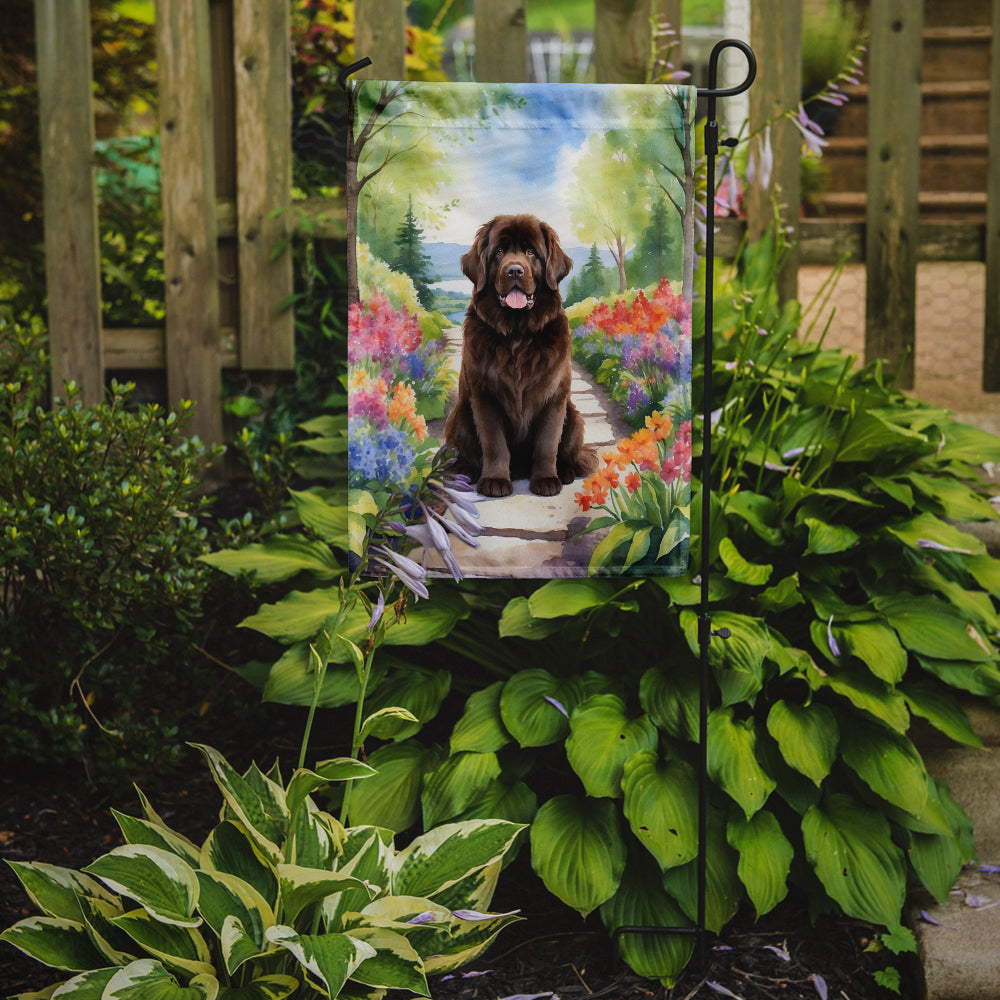 Newfoundland Spring Path Garden Flag Mailbox Decorative Yard Banner Outside Patio Artwork for Flower Beds, Garden Size, Multicolor