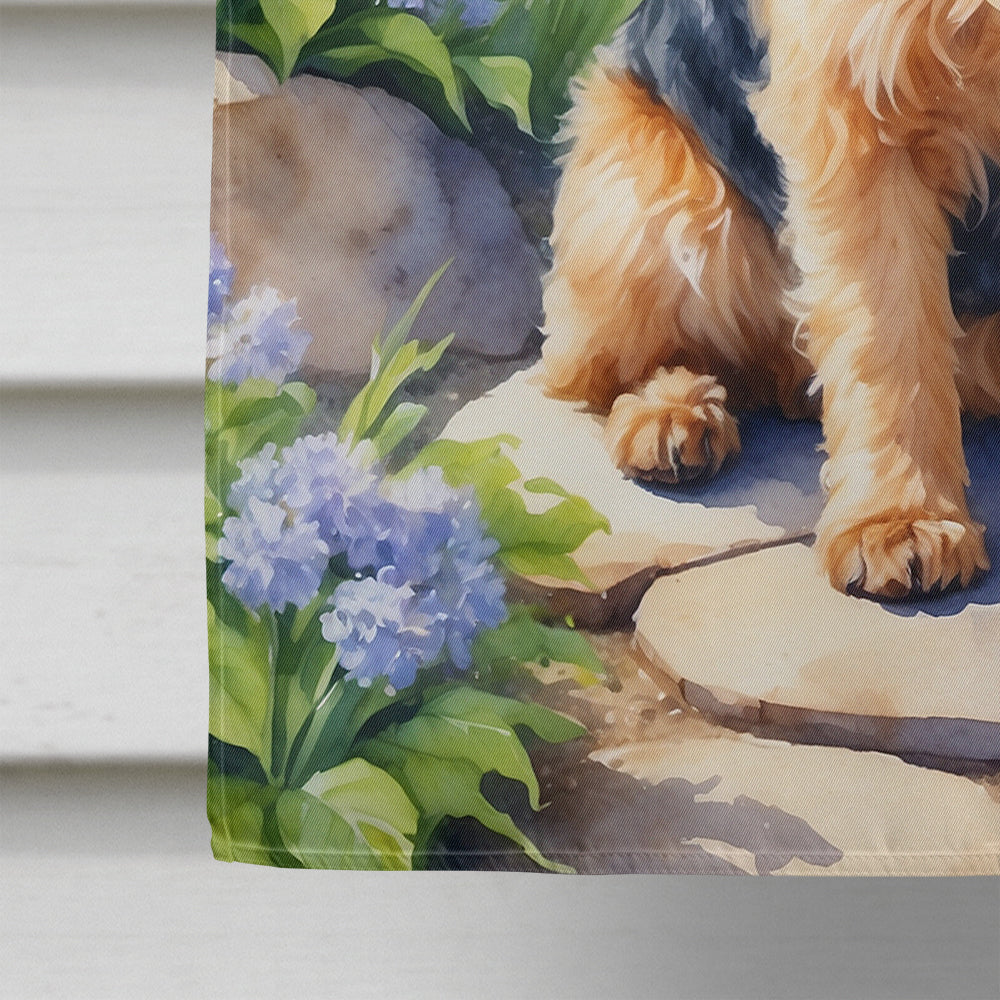 Norfolk Terrier Spring Path House Flag 28x40 Porch Sleeve Pole Decorative Outside Yard Banner Artwork Wall Hanging, Polyester