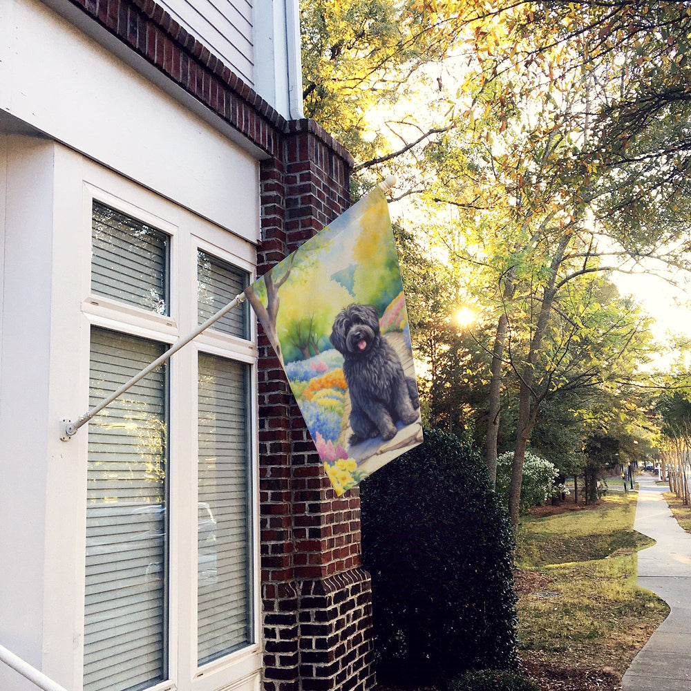 Puli Spring Path House Flag 28x40 Porch Sleeve Pole Decorative Outside Yard Banner Artwork Wall Hanging, Polyester