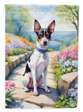 Rat Terrier Spring Path Garden Flag Mailbox Decorative Yard Banner Outside Patio Artwork for Flower Beds, Garden Size, Multicolor