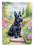 Scottish Terrier Spring Path Garden Flag Mailbox Decorative Yard Banner Outside Patio Artwork for Flower Beds, Garden Size, Multicolor