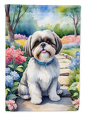 Shih Tzu Spring Path Garden Flag Mailbox Decorative Yard Banner Outside Patio Artwork for Flower Beds, Garden Size, Multicolor