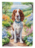 Welsh Springer Spaniel Spring Path Garden Flag Mailbox Decorative Yard Banner Outside Patio Artwork for Flower Beds, Garden Size, Multicolor