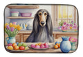 Decorating Easter Afghan Hound Dish Drying Mat Absorbent Dish Drying Mat Pad for Kitchen Counter Dish Drainer Mat for Countertop, 14 x 21", Multicolor