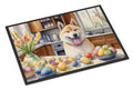 Decorating Easter Akita Doormat Indoor Outdoor 24H X 36W Front Door Mat Rugs for Entryway, Non Slip Washable Low Pile,