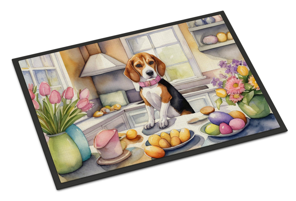 Decorating Easter Beagle Doormat Indoor Outdoor 24H X 36W Front Door Mat Rugs for Entryway, Non Slip Washable Low Pile,