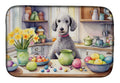 Decorating Easter Bedlington Terrier Dish Drying Mat Absorbent Dish Drying Mat Pad for Kitchen Counter Dish Drainer Mat for Countertop, 14 x 21", Multicolor
