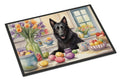 Decorating Easter Belgian Sheepdog Doormat Indoor Outdoor 24H X 36W Front Door Mat Rugs for Entryway, Non Slip Washable Low Pile,