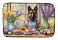 Decorating Easter Belgian Tervuren Dish Drying Mat Absorbent Dish Drying Mat Pad for Kitchen Counter Dish Drainer Mat for Countertop, 14 x 21", Multicolor