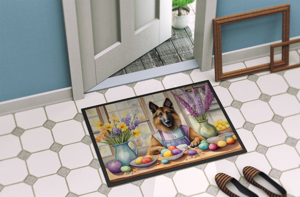 Decorating Easter Belgian Tervuren Doormat Indoor Outdoor 18H X 27W Front Door Mat Rugs for Entryway, Non Slip Washable