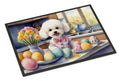 Decorating Easter Bichon Frise Doormat Indoor Outdoor 24H X 36W Front Door Mat Rugs for Entryway, Non Slip Washable Low Pile,
