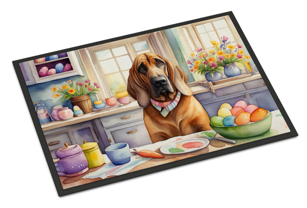 Decorating Easter Bloodhound Doormat Indoor Outdoor 18H X 27W Front Door Mat Rugs for Entryway, Non Slip Washable