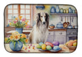 Decorating Easter Borzoi Dish Drying Mat Absorbent Dish Drying Mat Pad for Kitchen Counter Dish Drainer Mat for Countertop, 14 x 21", Multicolor