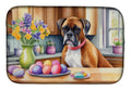 Decorating Easter Boxer Dish Drying Mat Absorbent Dish Drying Mat Pad for Kitchen Counter Dish Drainer Mat for Countertop, 14 x 21", Multicolor