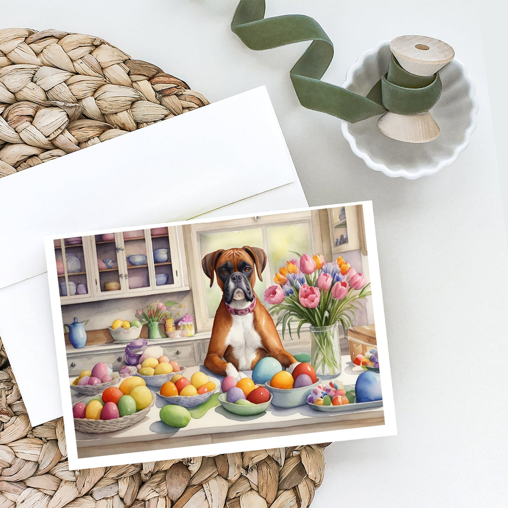 Decorating Easter Boxer Greeting Cards Pack of 8 Blank Cards with Envelopes Whimsical A7 Size 5x7