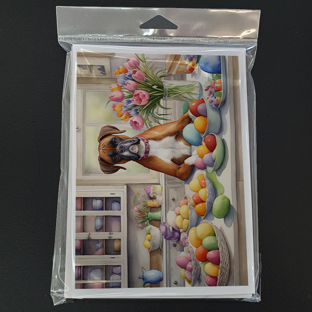 Decorating Easter Boxer Greeting Cards Pack of 8 Blank Cards with Envelopes Whimsical A7 Size 5x7