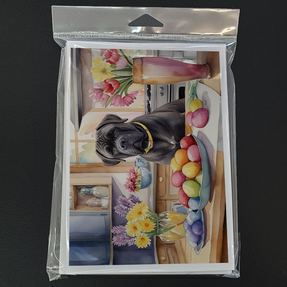Decorating Easter Cane Corso Greeting Cards Pack of 8 Blank Cards with Envelopes Whimsical A7 Size 5x7