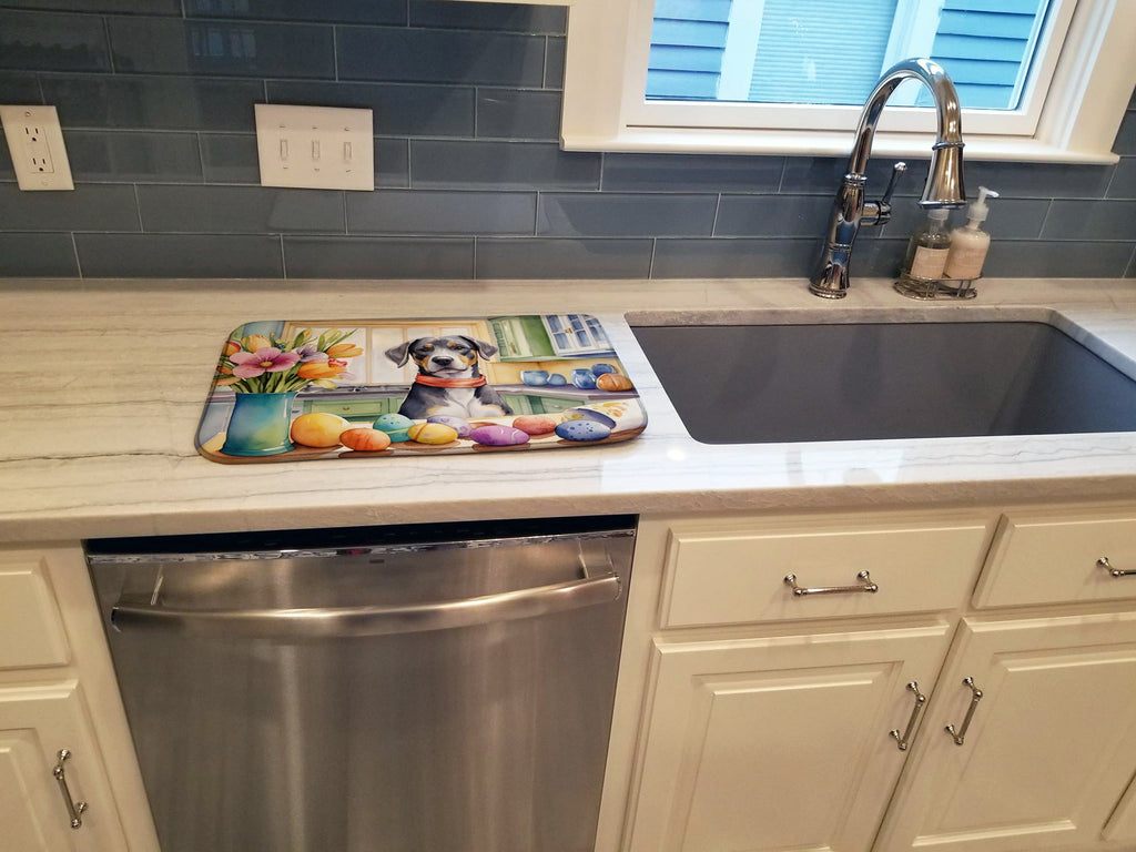 Decorating Easter Catahoula Dish Drying Mat Absorbent Dish Drying Mat Pad for Kitchen Counter Dish Drainer Mat for Countertop, 14 x 21", Multicolor