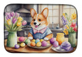 Decorating Easter Corgi Dish Drying Mat Absorbent Dish Drying Mat Pad for Kitchen Counter Dish Drainer Mat for Countertop, 14 x 21", Multicolor