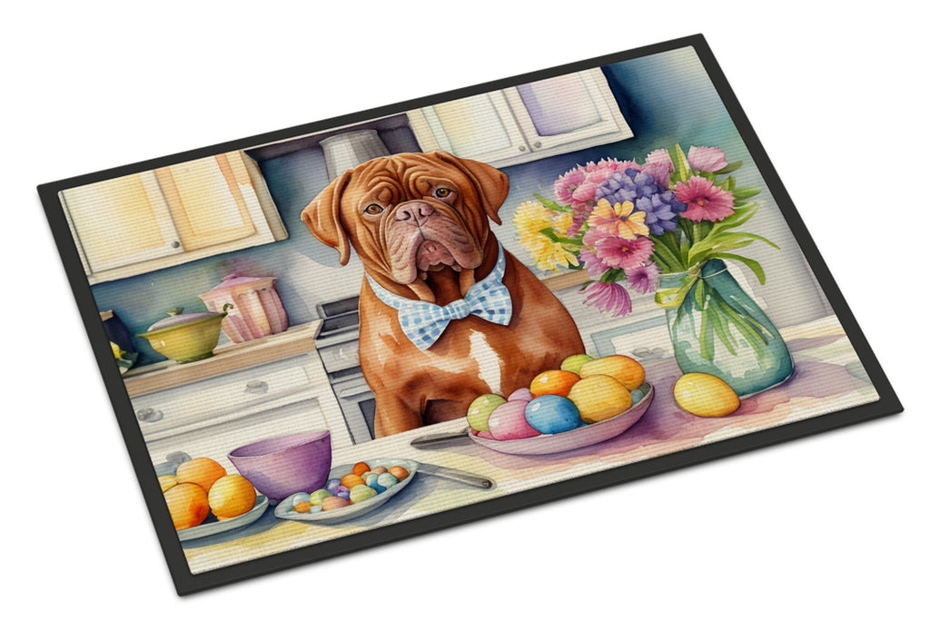 Decorating Easter Dogue de Bordeaux Doormat Indoor Outdoor 24H X 36W Front Door Mat Rugs for Entryway, Non Slip Washable Low Pile,