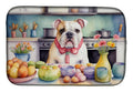 Decorating Easter English Bulldog Dish Drying Mat Absorbent Dish Drying Mat Pad for Kitchen Counter Dish Drainer Mat for Countertop, 14 x 21", Multicolor