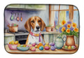 Decorating Easter English Foxhound Dish Drying Mat Absorbent Dish Drying Mat Pad for Kitchen Counter Dish Drainer Mat for Countertop, 14 x 21", Multicolor