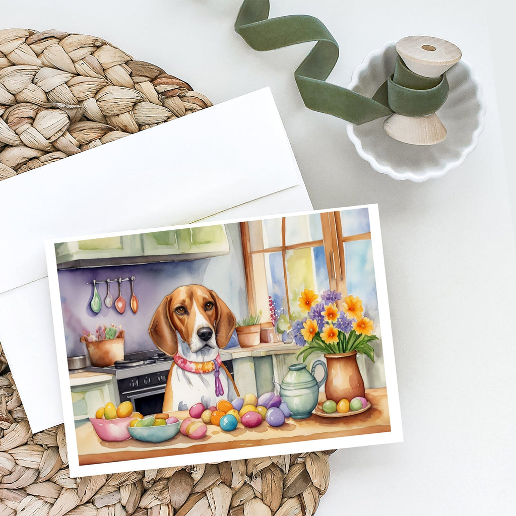 Decorating Easter English Foxhound Greeting Cards Pack of 8 Blank Cards with Envelopes Whimsical A7 Size 5x7