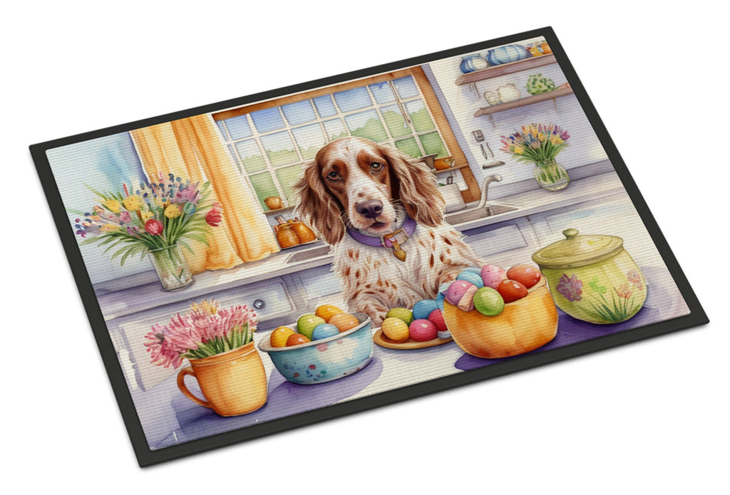 Decorating Easter English Setter Doormat Indoor Outdoor 18H X 27W Front Door Mat Rugs for Entryway, Non Slip Washable