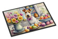 Decorating Easter Fox Terrier Doormat Indoor Outdoor 24H X 36W Front Door Mat Rugs for Entryway, Non Slip Washable Low Pile,