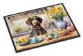 Decorating Easter German Wirehaired Pointer Doormat Indoor Outdoor 18H X 27W Front Door Mat Rugs for Entryway, Non Slip Washable