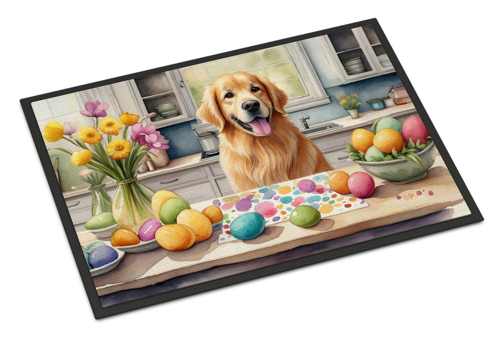 Decorating Easter Golden Retriever Doormat Indoor Outdoor 24H X 36W Front Door Mat Rugs for Entryway, Non Slip Washable Low Pile,