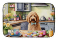 Decorating Easter Goldendoodle Dish Drying Mat Absorbent Dish Drying Mat Pad for Kitchen Counter Dish Drainer Mat for Countertop, 14 x 21", Multicolor