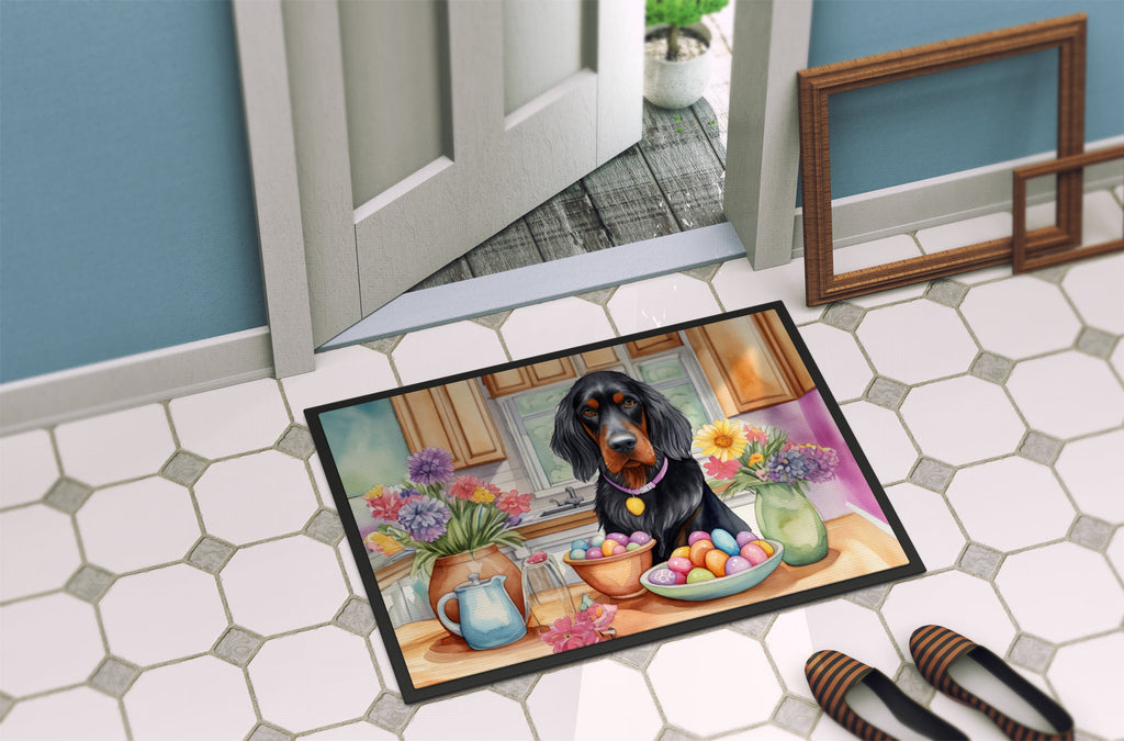 Decorating Easter Gordon Setter Doormat Indoor Outdoor 18H X 27W Front Door Mat Rugs for Entryway, Non Slip Washable