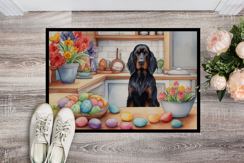 Decorating Easter Gordon Setter Doormat Indoor Outdoor 18H X 27W Front Door Mat Rugs for Entryway, Non Slip Washable