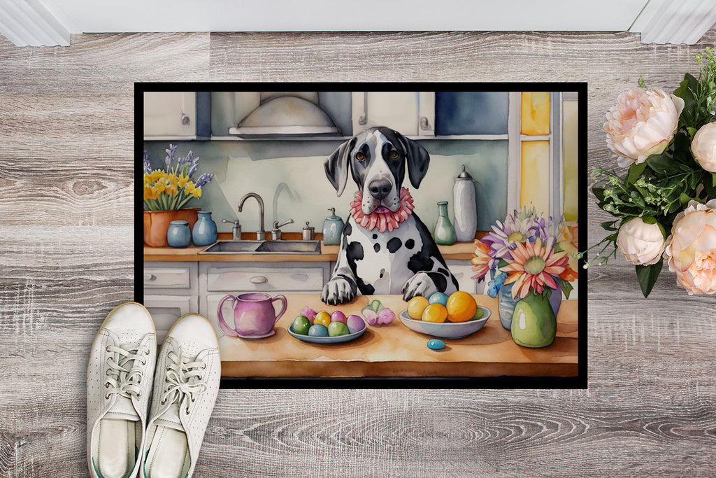 Decorating Easter Great Dane Doormat Indoor Outdoor 18H X 27W Front Door Mat Rugs for Entryway, Non Slip Washable