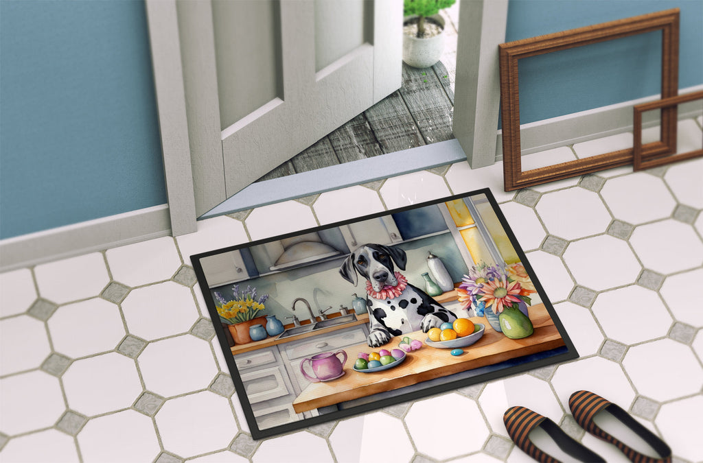 Decorating Easter Great Dane Doormat Indoor Outdoor 18H X 27W Front Door Mat Rugs for Entryway, Non Slip Washable