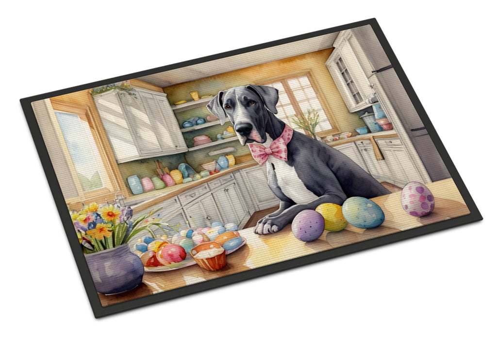 Decorating Easter Great Dane Doormat Indoor Outdoor 18H X 27W Front Door Mat Rugs for Entryway, Non Slip Washable