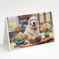 Decorating Easter Great Pyrenees Greeting Cards Pack of 8 Blank Cards with Envelopes Whimsical A7 Size 5x7