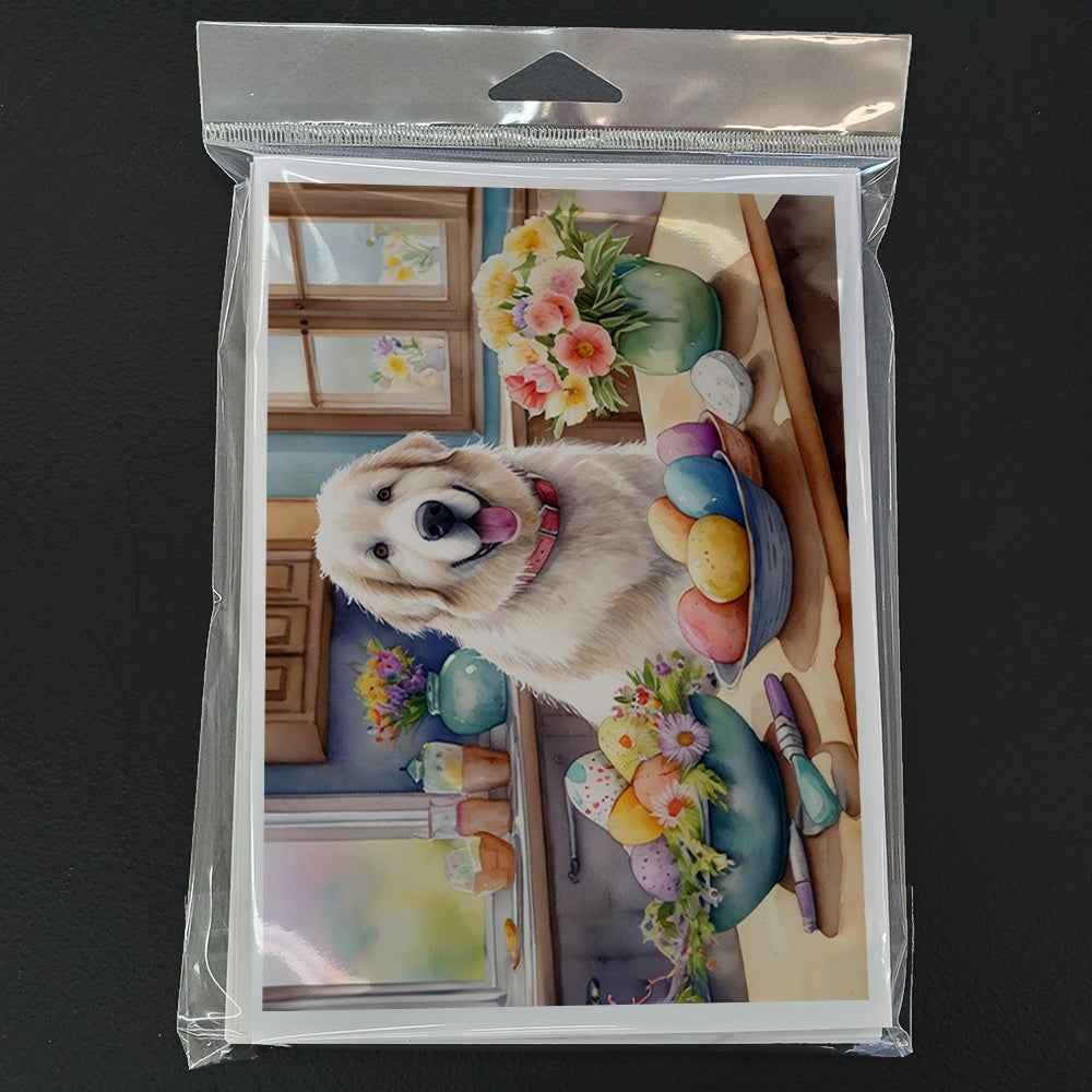 Decorating Easter Great Pyrenees Greeting Cards Pack of 8 Blank Cards with Envelopes Whimsical A7 Size 5x7