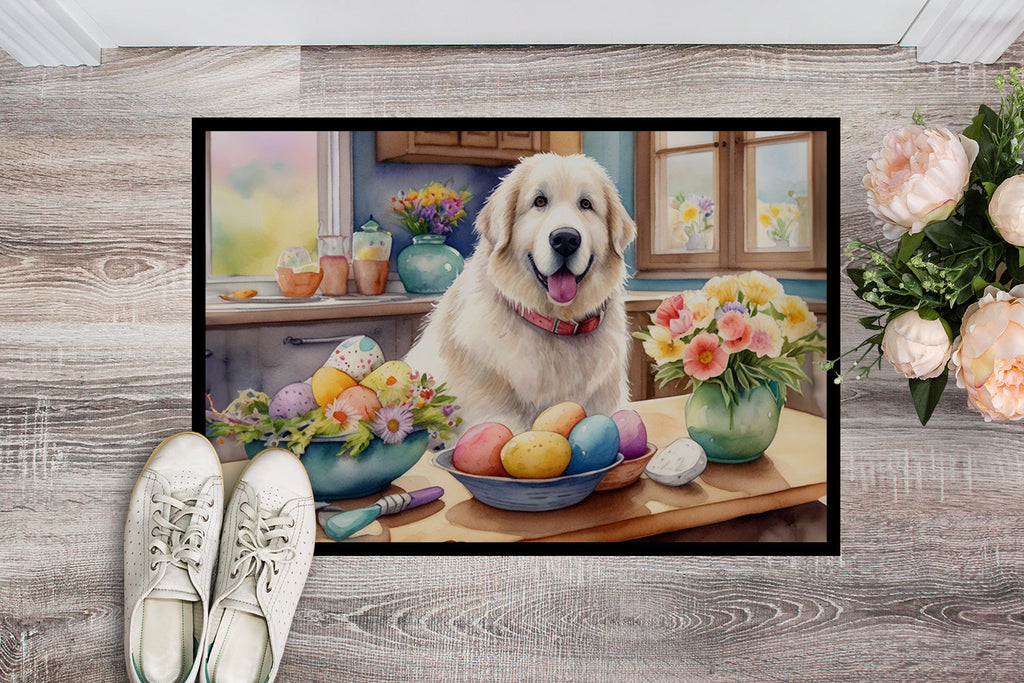 Decorating Easter Great Pyrenees Doormat Indoor Outdoor 24H X 36W Front Door Mat Rugs for Entryway, Non Slip Washable Low Pile,