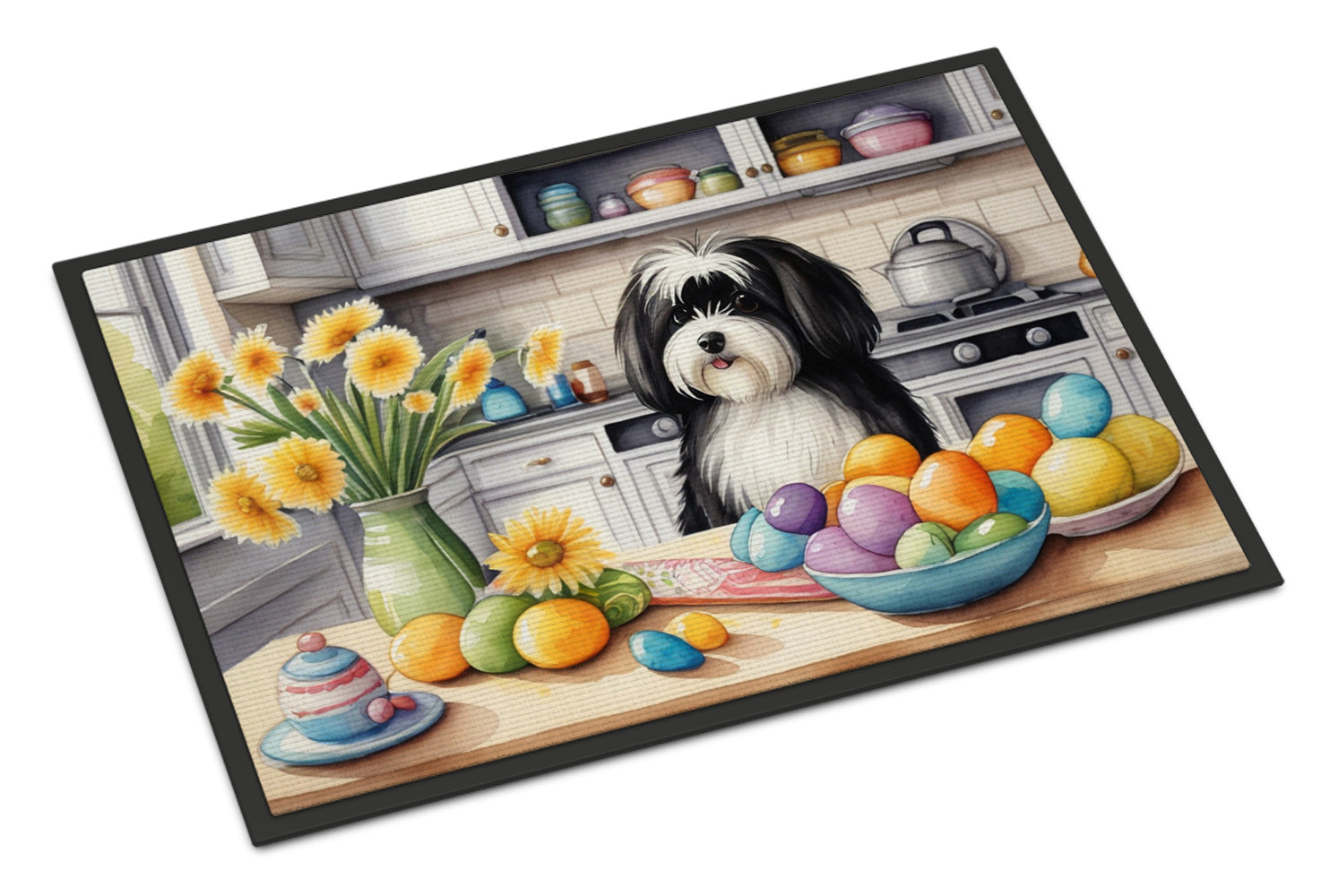 Decorating Easter Havanese Doormat Indoor Outdoor 24H X 36W Front Door Mat Rugs for Entryway, Non Slip Washable Low Pile,